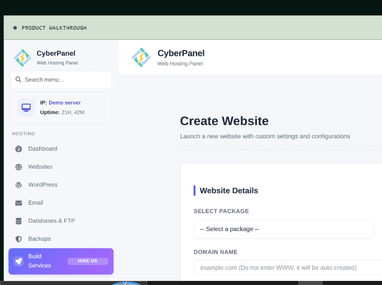 CyberPanel: Kontrol Panel Terbaik untuk Instalasi WordPress dashboard cyberpanel