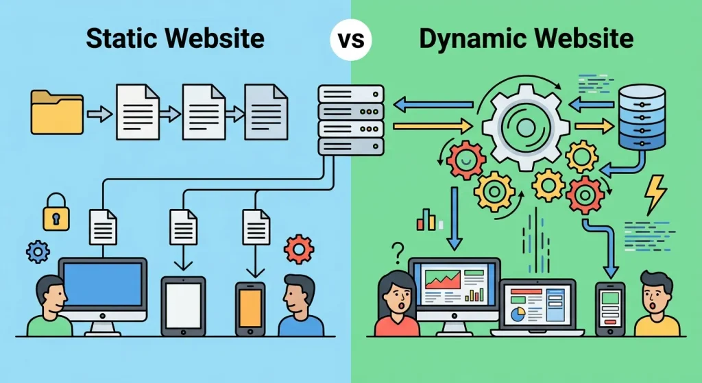 website dinamis vs statis