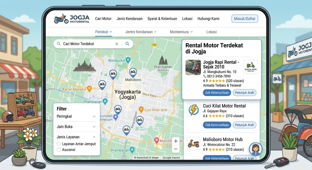 seo bisnis rental motor jogja